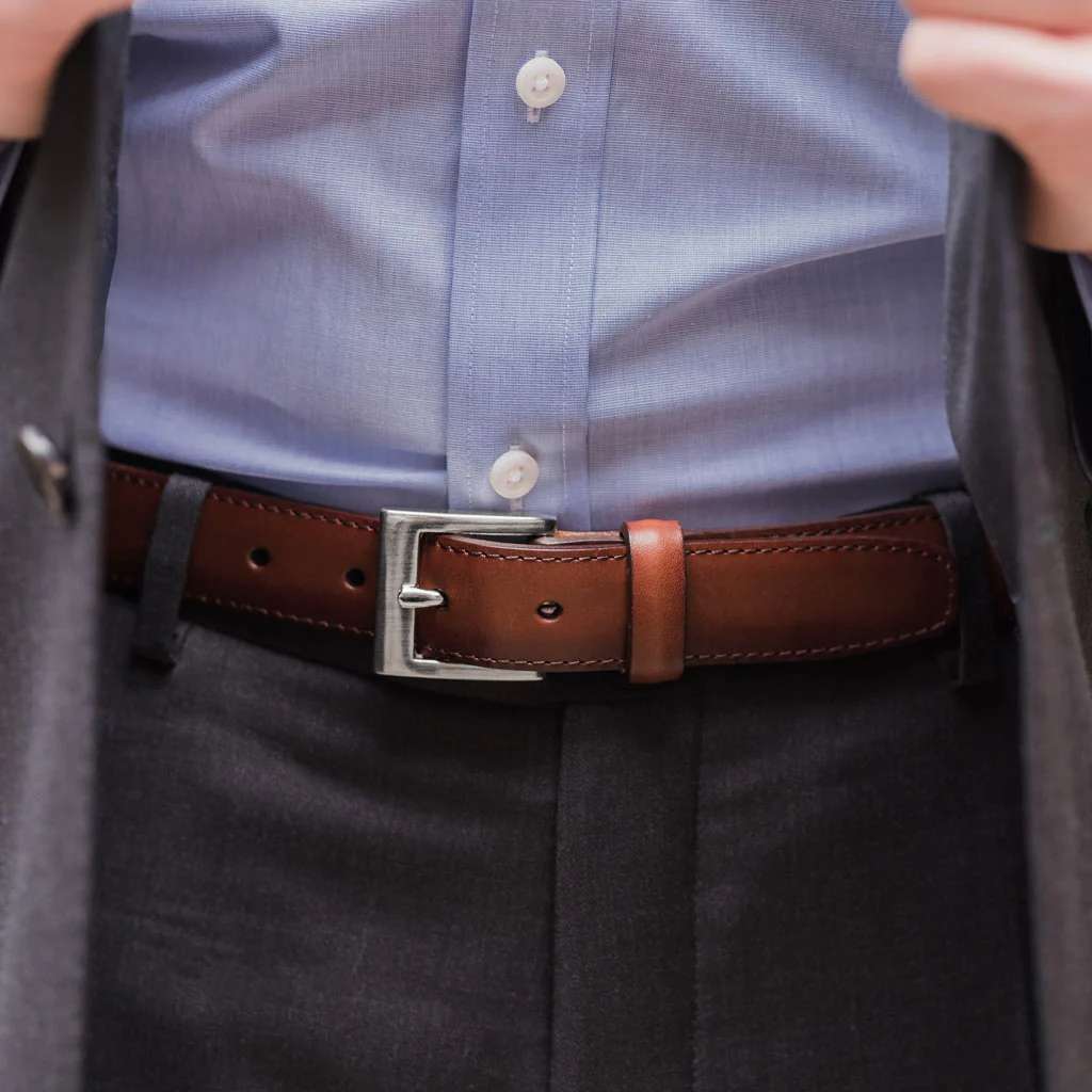 Men's Classic Leather Belt | Brandy