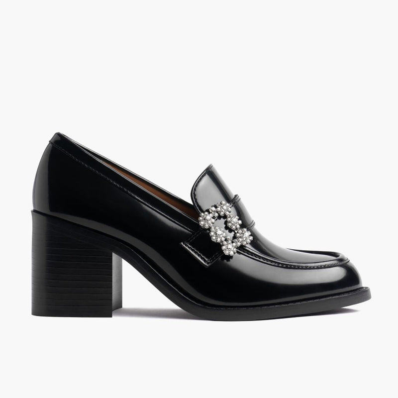 High Heel Penny | Black & Crystal