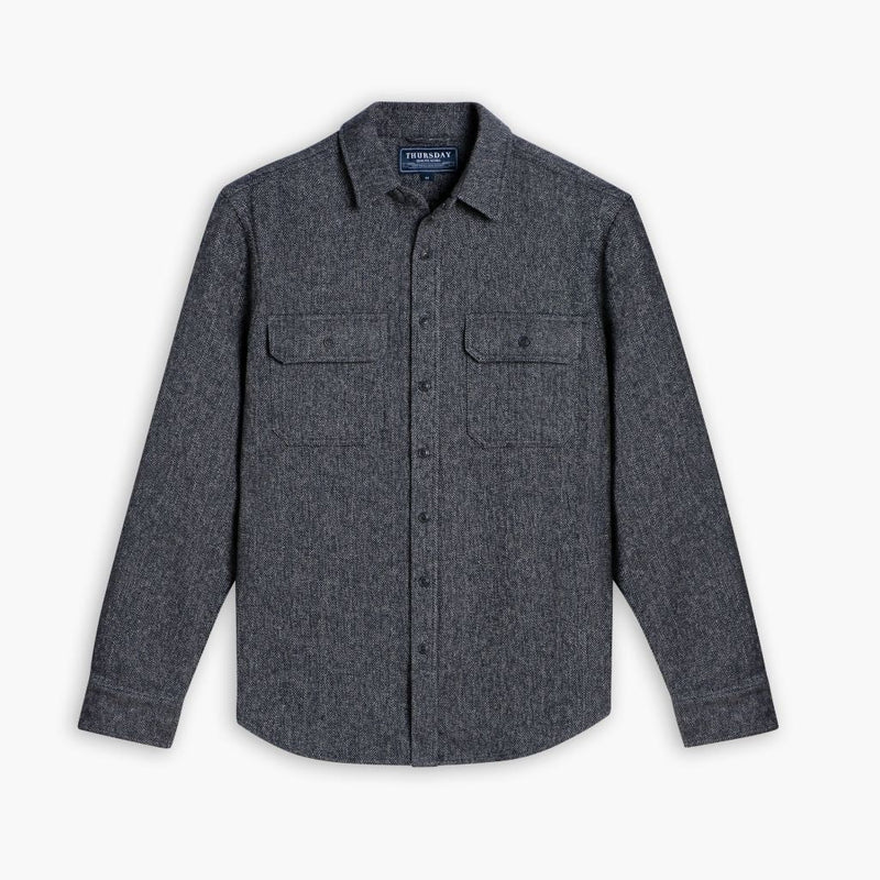 Summit Flannel Shirt | Blue Herringbone
